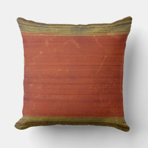 Rusty Red Green Blue Throw Pillows