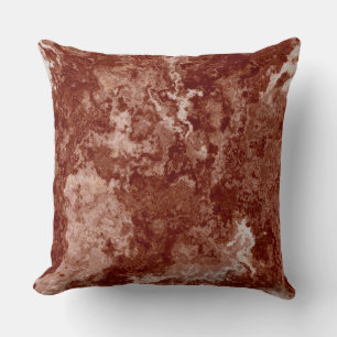 Rusty Red Marble abstract Throw Pillow
