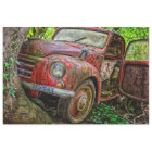 Rusty Red Truck Vintage 20x30  Decoupage