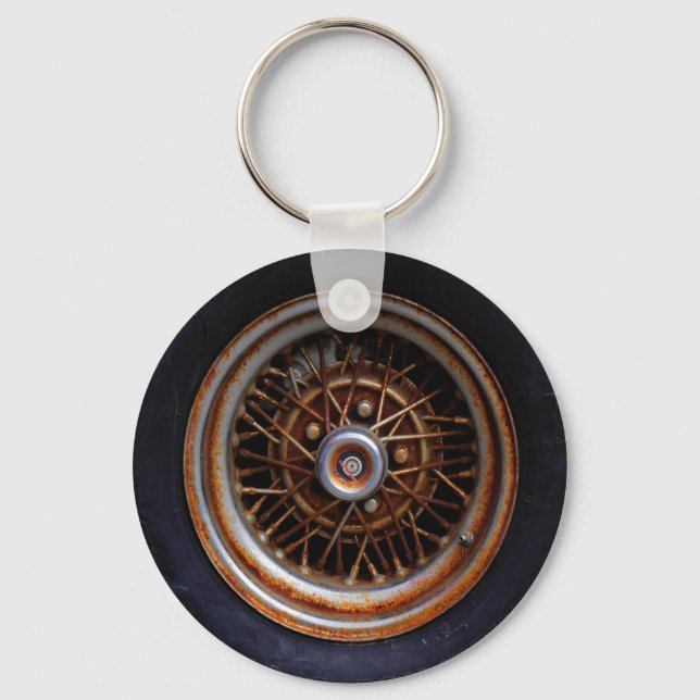 Rusty Roadmaster Tire Keychain (Front)