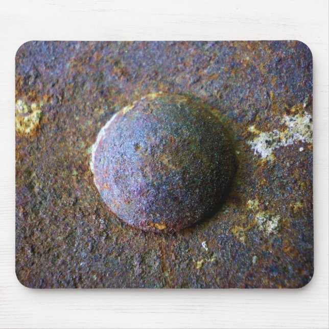 Rusty Steel Industrial Rivet Mouse Pad (Front)