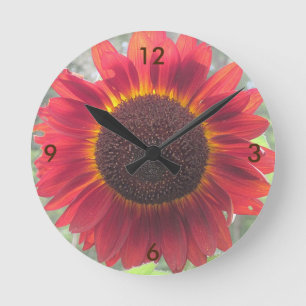 Rusty Sunflower Wall Clock