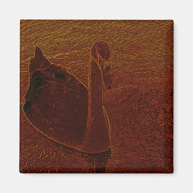 Rusty Swan Magnet (Front)