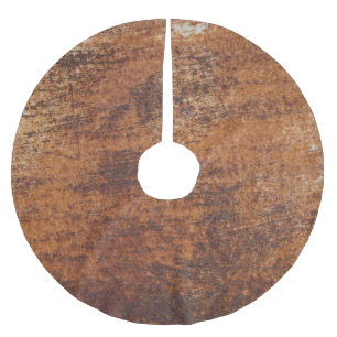 Rusty Textured Metal Surface Brushed Polyester Tree Skirt