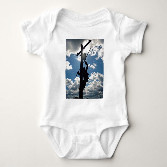 Rusty the Lineman Baby Bodysuit (Front)