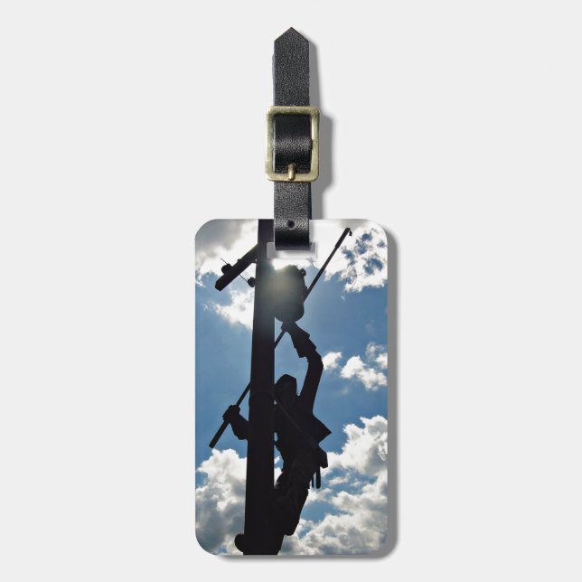 Rusty the Lineman Luggage Tag (Front Vertical)