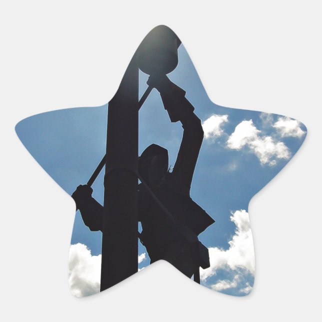 Rusty the Lineman Star Sticker (Front)