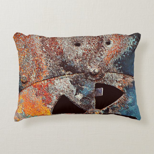 Rusty The Possum Abstract Art Accent Pillow (Front)