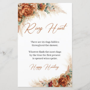 Rusty tones burnt orange pampas grass Ring Hunt