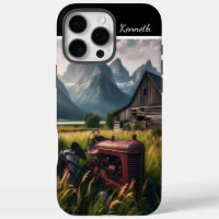 Rusty Tractor in Mountain Valley