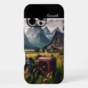 Rusty Tractor in Mountain Valley iPhone 16 Pro Max Case