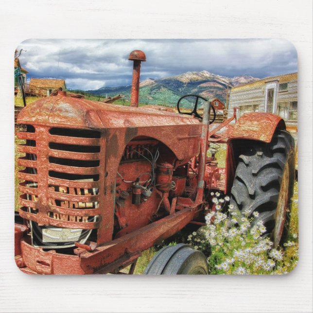 Rusty Tractor Mouse Pad (Front)