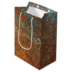 Rusty, Verdigris, Grunge Steampunk Medium Gift Bag