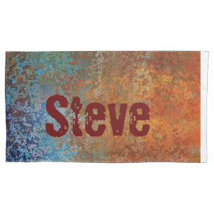 Rusty, Verdigris, Grunge Steampunk Personalized Pillowcase