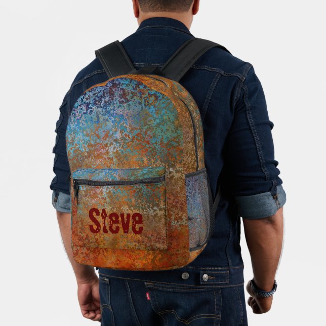 Rusty, Verdigris, Grunge Steampunk Personalized Printed Backpack (Insitu (Model))
