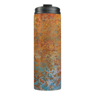 Rusty, Verdigris, Grunge Steampunk Thermal Tumbler