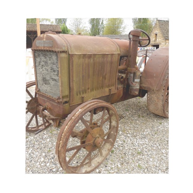 Rusty vintage tractor notepad (Front)