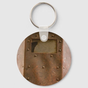 Rusty welding helmet keychain