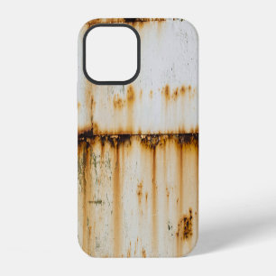 Rusty White Metal: Textured Surface iPhone 12 Case
