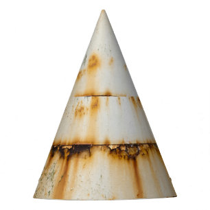 Rusty White Metal: Textured Surface Party Hat