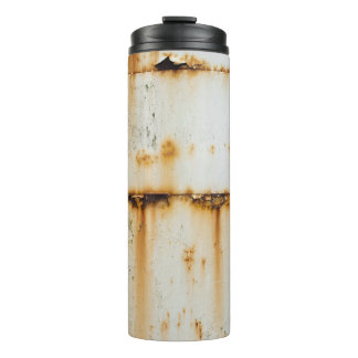 Rusty White Metal: Textured Surface Thermal Tumbler