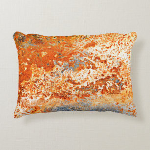 Rusty Zinc grunge background Accent Pillow