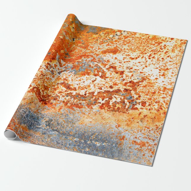 Rusty Zinc grunge background Wrapping Paper (Unrolled)