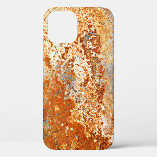 Rusty zinc: grunge texture background. iPhone 12 case