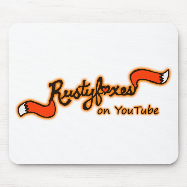 Rustyfoxes On Youtube Colour Customizable Mousepad (Front)