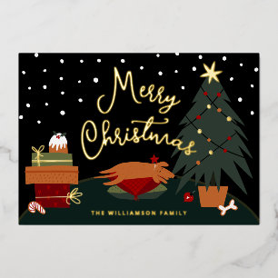 Rusty's Christmas Eve Customizable Foil Holiday Card