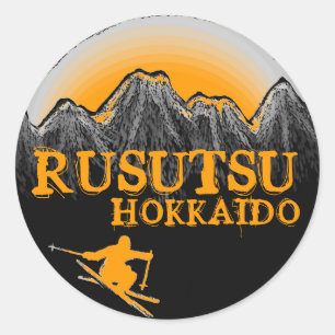 Rusutsu Hokkaido Japon oranges autocollants