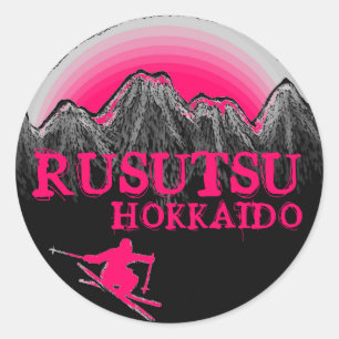 Rusutsu Hokkaido Japon stickers ski rose