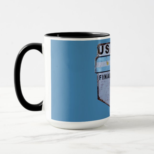 Ruta 3 Ushuaia Patagonia road sign Mug (Left)