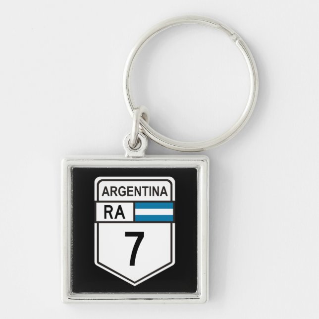 Ruta nacional 7 - Argentina Keychain (Front)