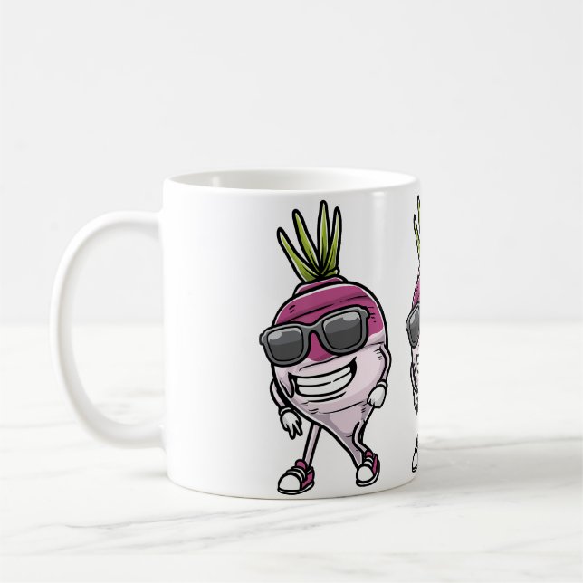 Rutabaga Dancing Coffee Mug (Left)
