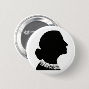 Ruth Bader Ginsberg Silhouette Button Pin