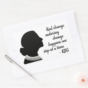 Ruth Bader Ginsberg Silhouette Quote Sticker
