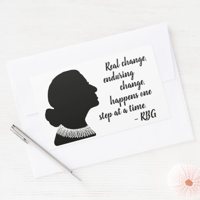 Ruth Bader Ginsberg Silhouette Quote Sticker (Envelope)