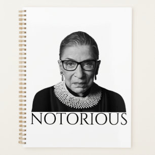Ruth Bader Ginsburg B&W Notorious Planner