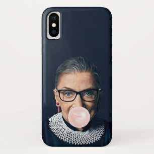 Ruth Bader Ginsburg Blowing Pink Bubble gum    Case-Mate iPhone Case