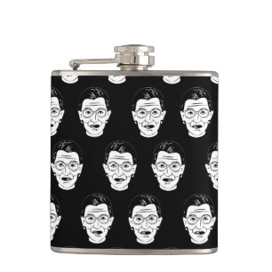 Ruth Bader Ginsburg Face Feminist  Notorious RBG Hip Flask