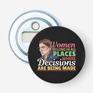 Ruth Bader Ginsburg Feminist Lawyer Judge Bottle Opener
