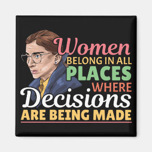 Ruth Bader Ginsburg Feminist Lawyer Judge Magnet