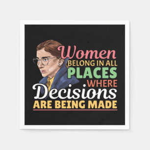 Ruth Bader Ginsburg Feminist Lawyer Judge Napkin