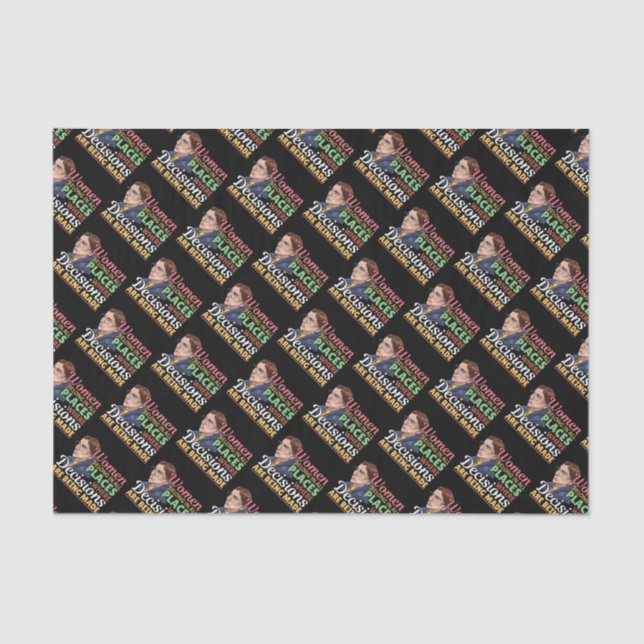 Ruth Bader Ginsburg Feminist Lawyer Judge Tissue Paper (Front)
