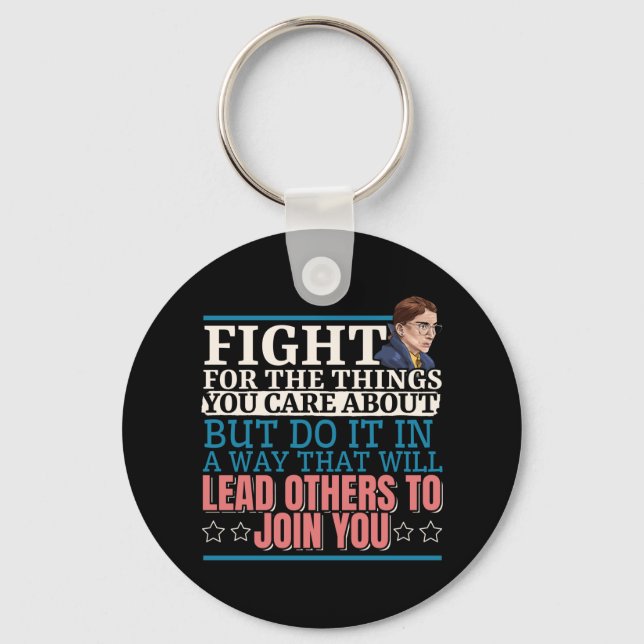 Ruth Bader Ginsburg Lead Others to Join You Keychain (Front)