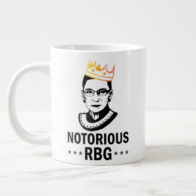 Ruth Bader Ginsburg Mug, Notorious RBG Large Coffee Mug (Left)