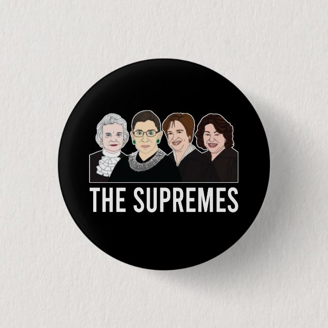 Ruth Bader Ginsburg Mug, Supreme Court Women 1 Inch Round Button (Front)