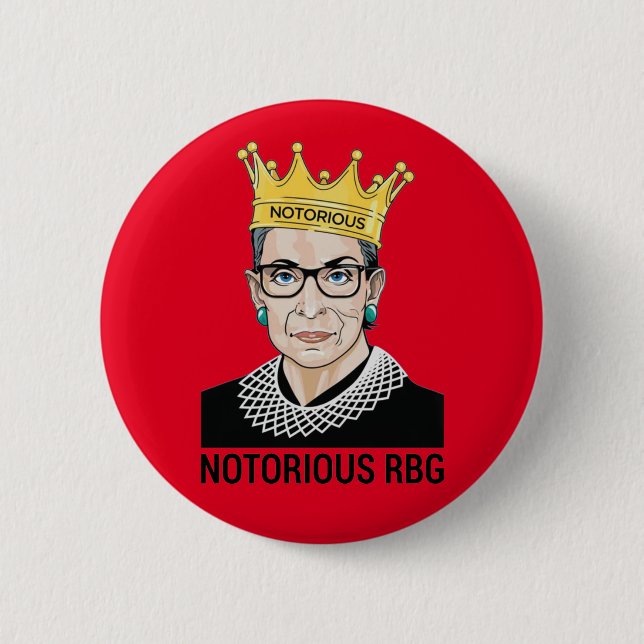 Ruth Bader Ginsburg - Notorious RBG 2 Inch Round Button (Front)