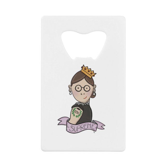 Ruth Bader Ginsburg, notorious RBG Credit Card Bottle Opener (Front)